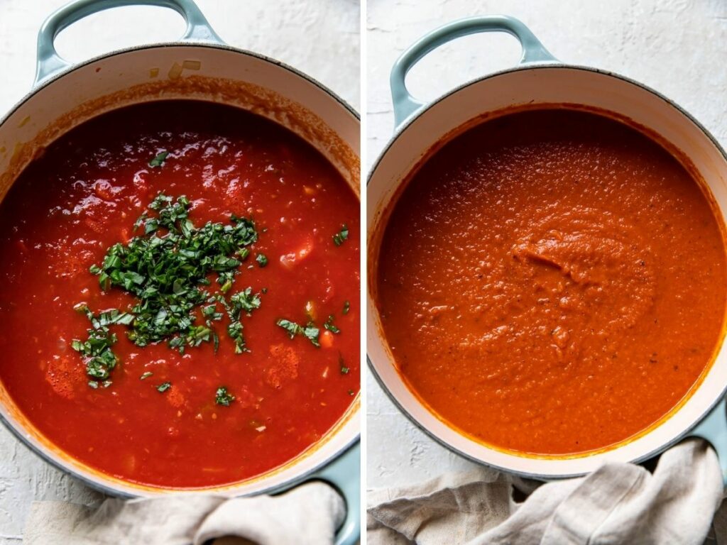 Homemade Tomato Basil Soup - Modern Crumb