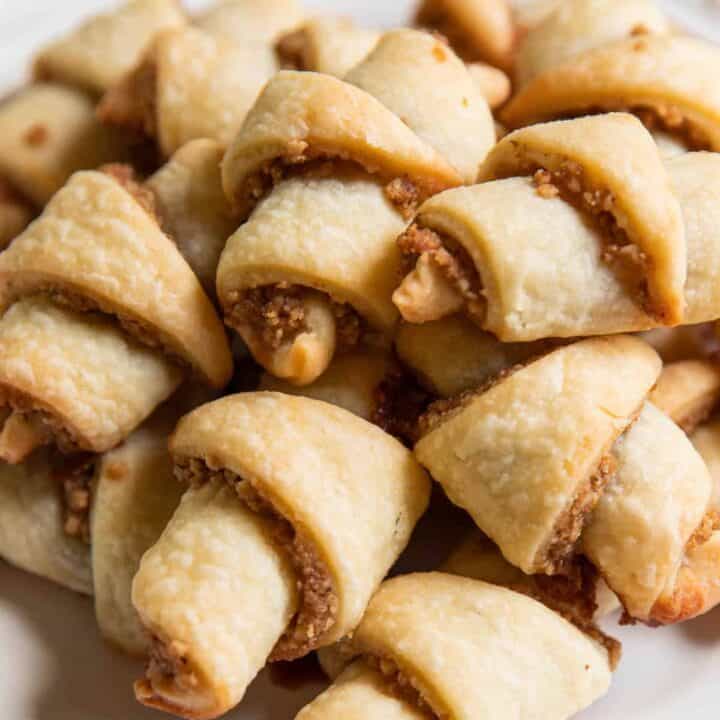 brown sugar walnut rugelach cookies