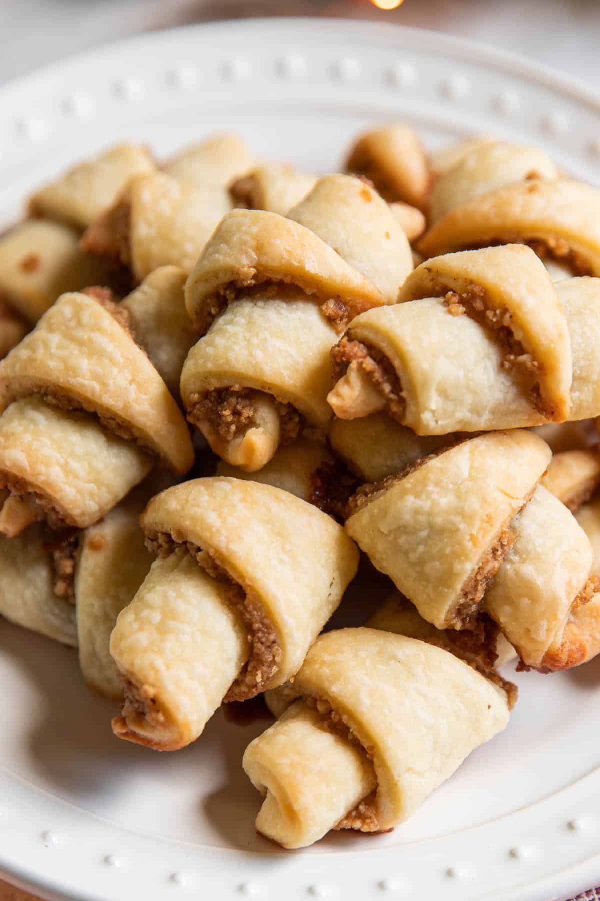 brown sugar walnut rugelach cookies