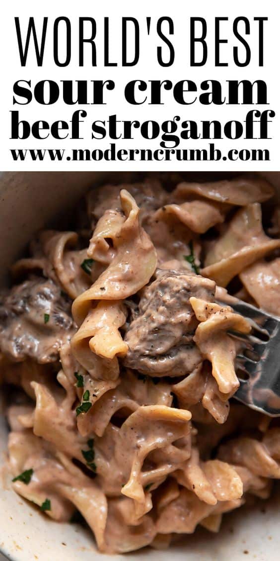 beef stroganoff with sour cream