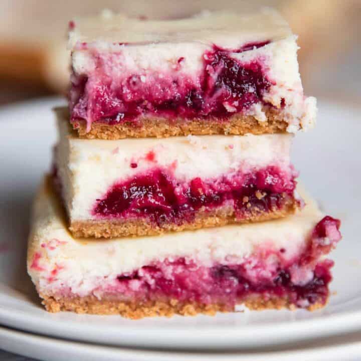 cranberry cheesecake bars