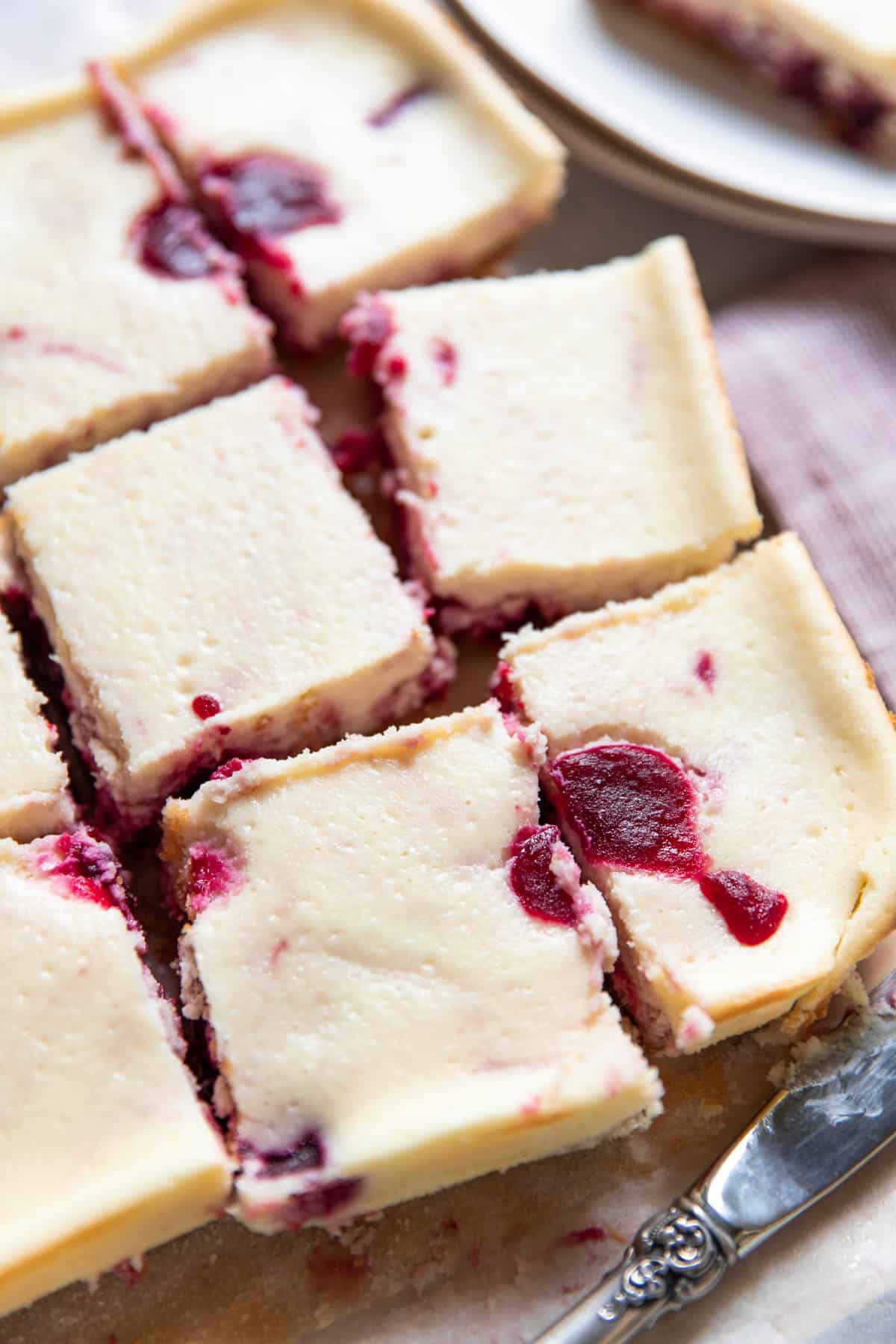 cranberry cheesecake bars