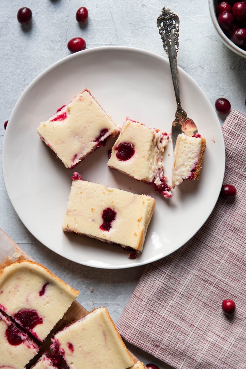 Cranberry Cheesecake Bars - Modern Crumb