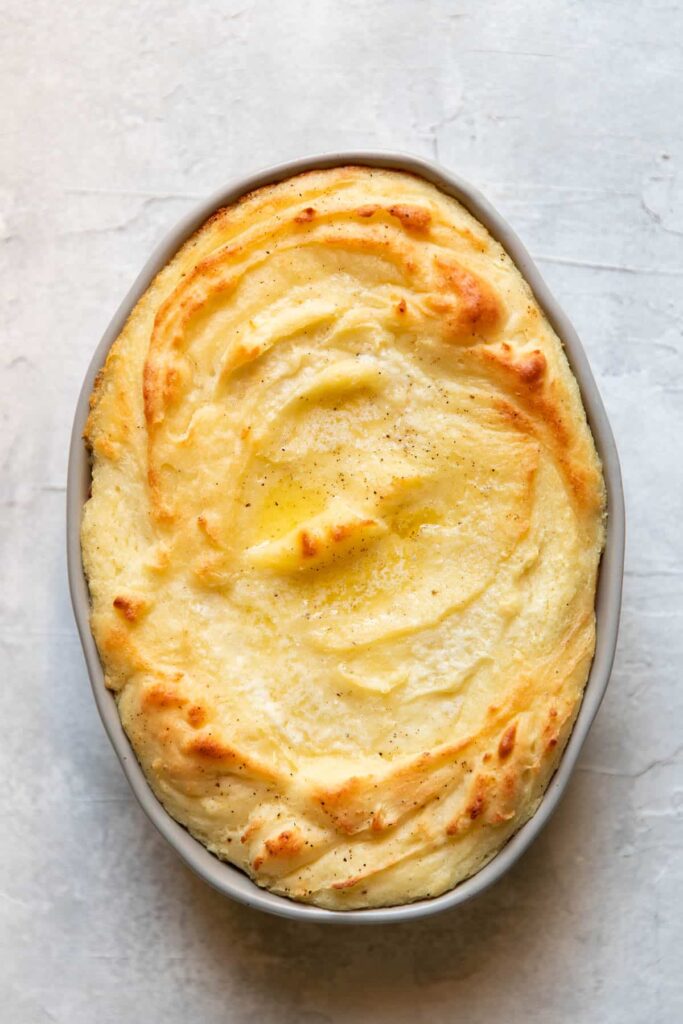 The Best Creamiest Baked Mashed Potatoes - Modern Crumb