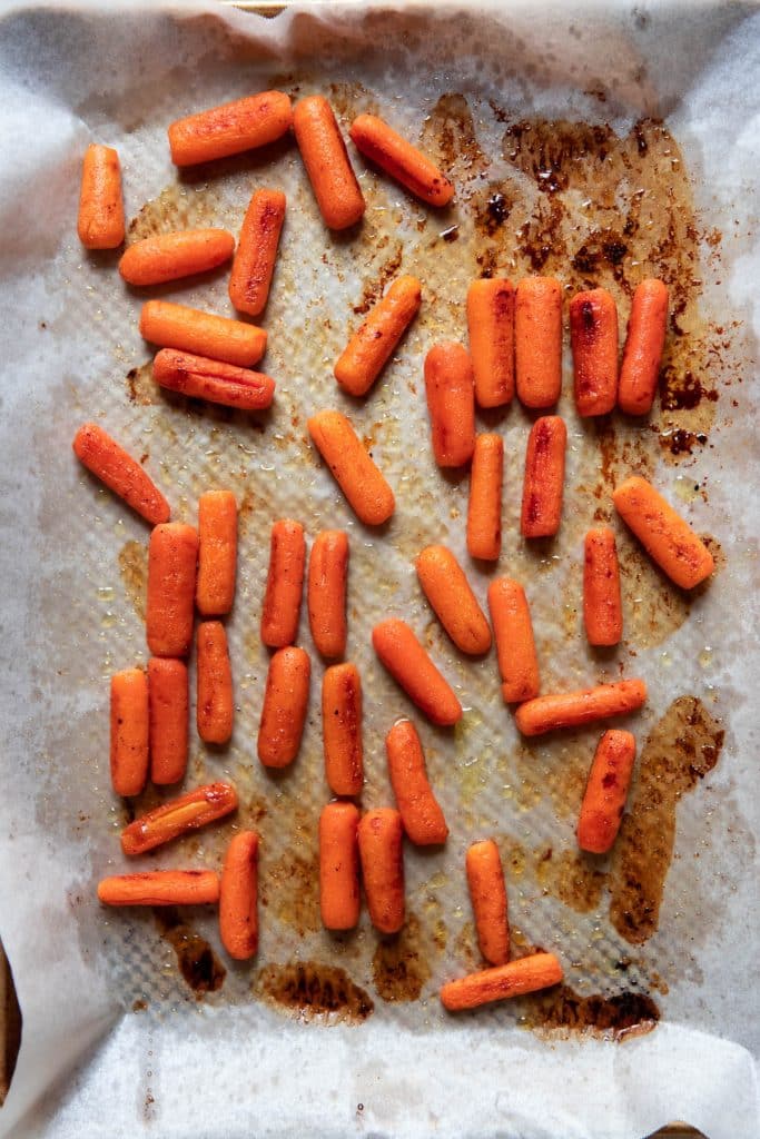 carrots on a sheet pan