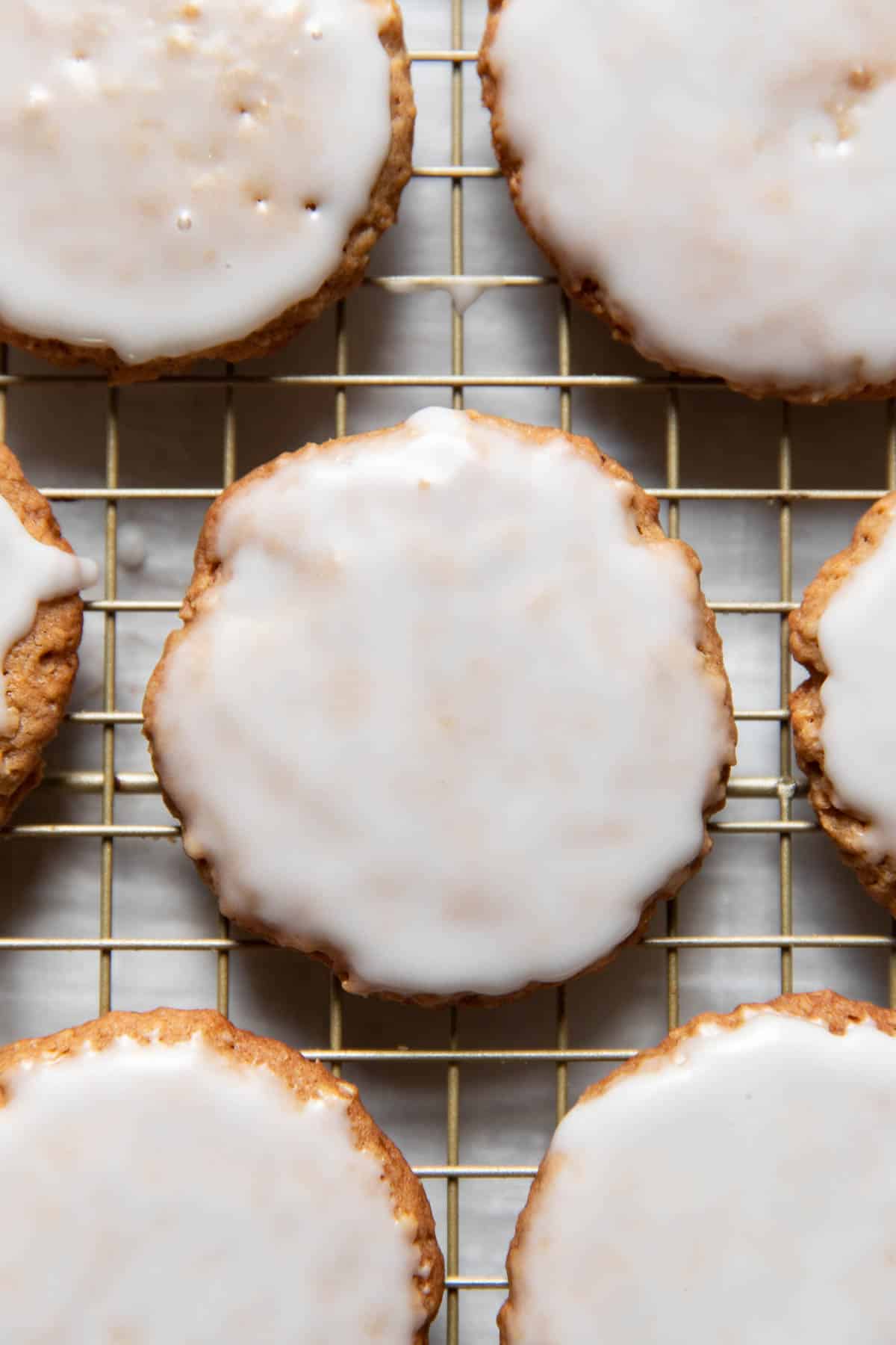 Iced Maple Oatmeal Cookies - The Nostalgic Crumb