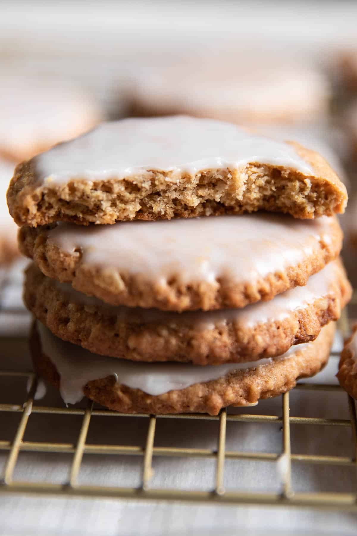 Old-Fashioned Iced Oatmeal Cookies - Saving Room for Dessert