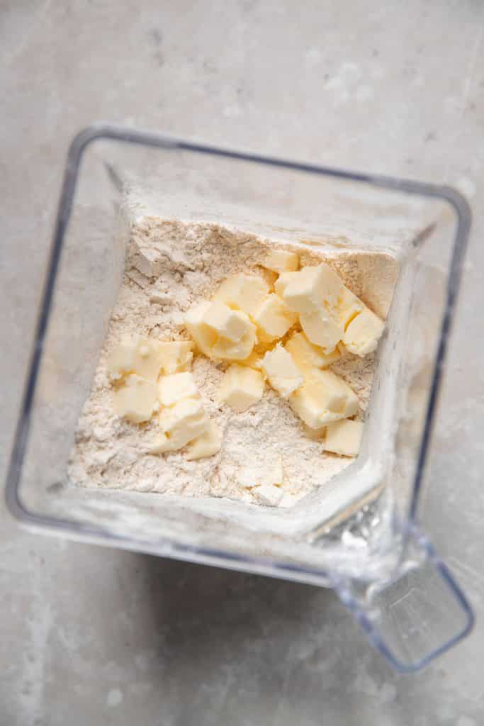 flour and butter in a blender