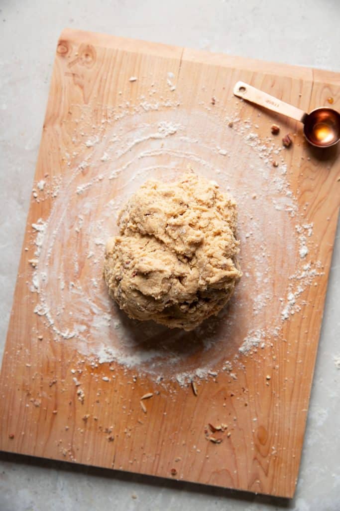 scone dough in the shape of a ball