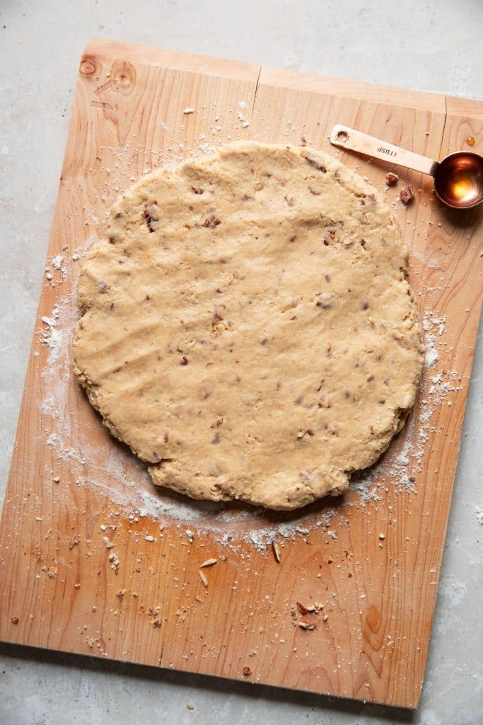 flattened scone dough