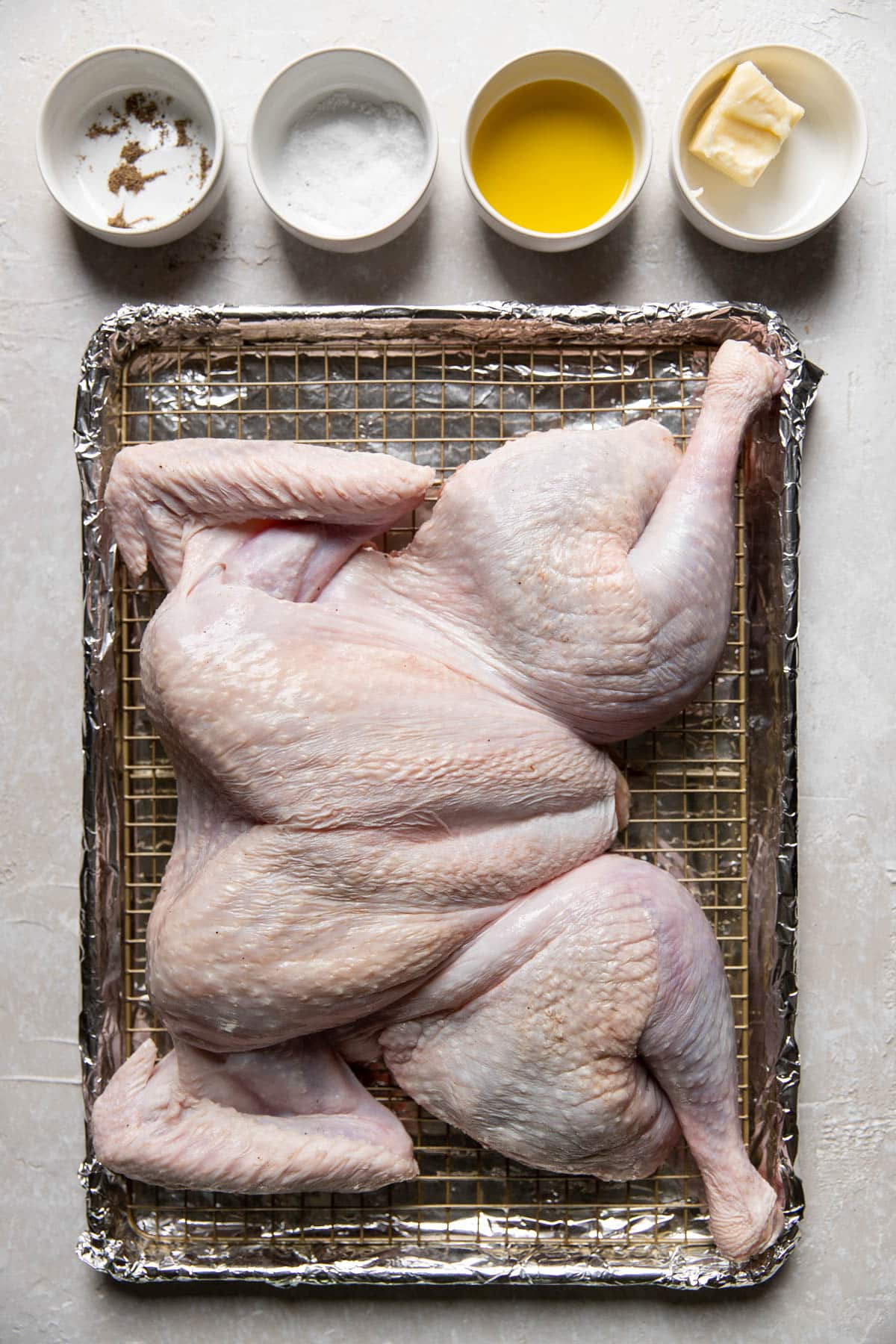 spatchcock turkey prep