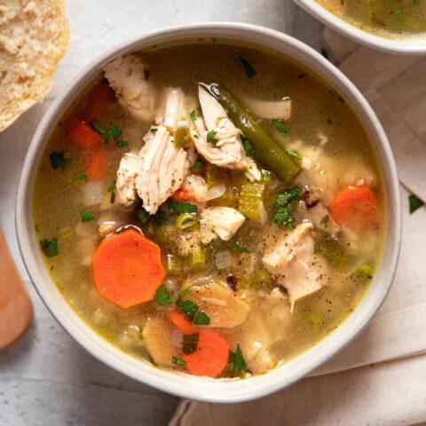 Grammy's Thanksgiving Leftovers Turkey and Wild Rice Soup - Modern Crumb