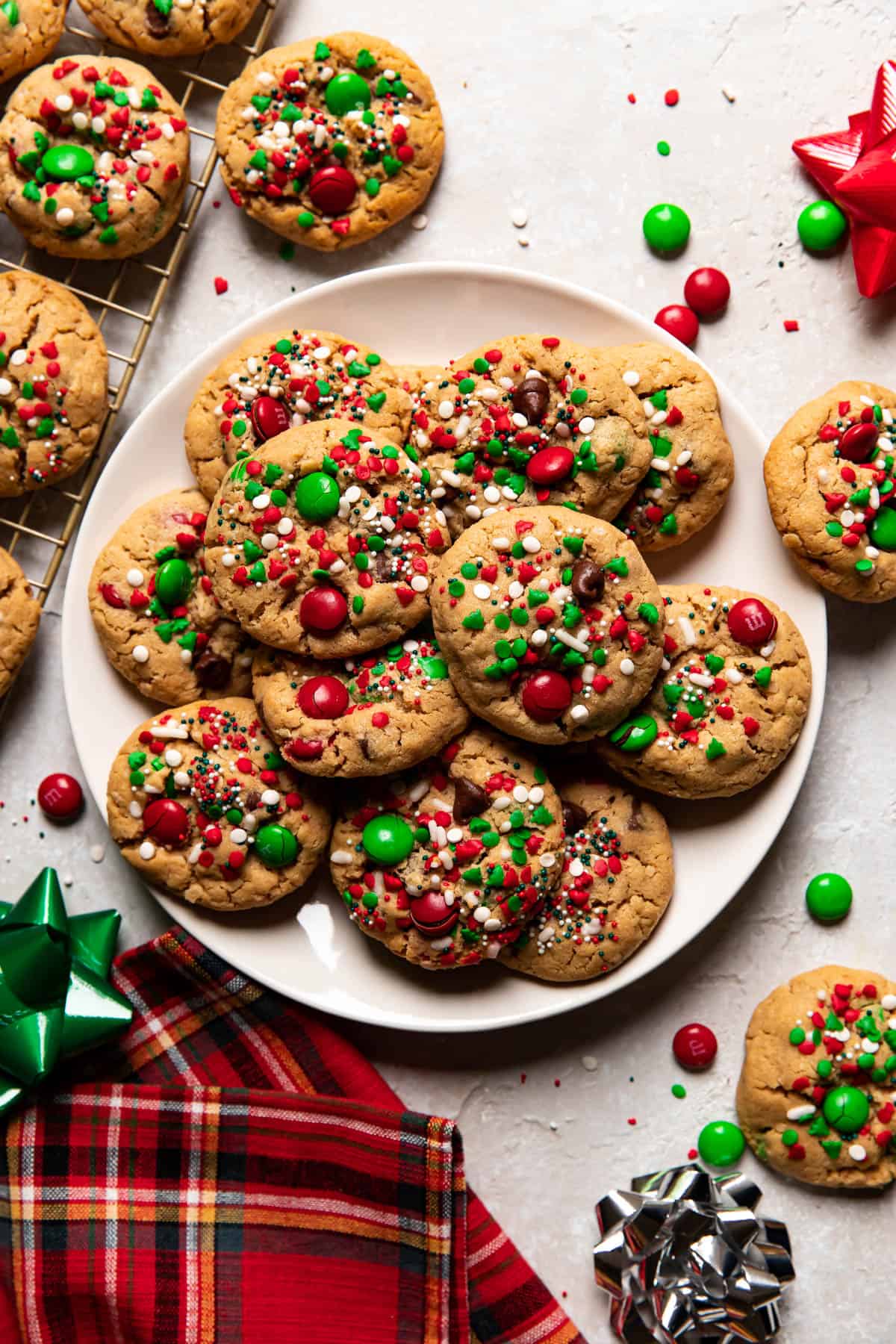 Christmas Monster Cookies - Modern Crumb