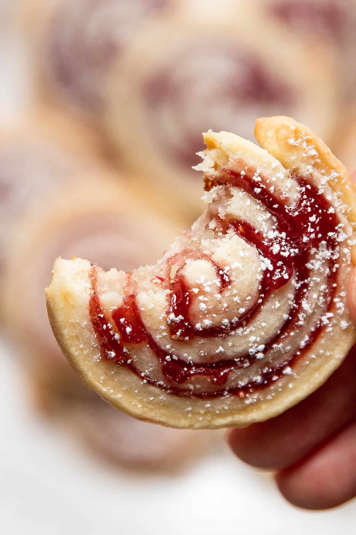 cream cheese jam pinwheel cookies.