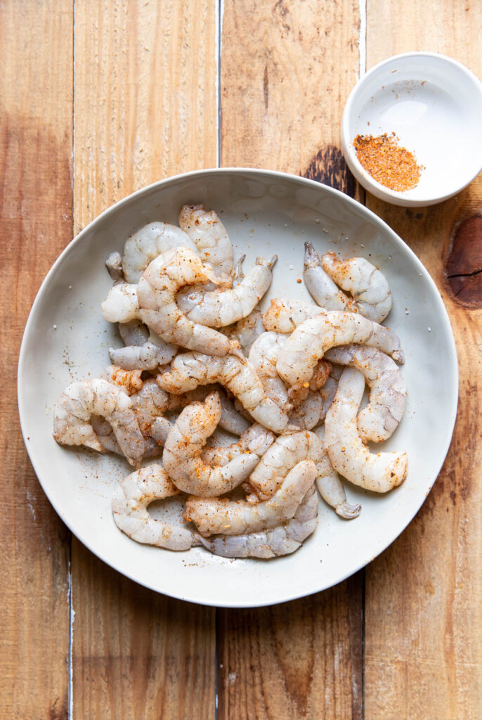 Shrimp in a bowl.