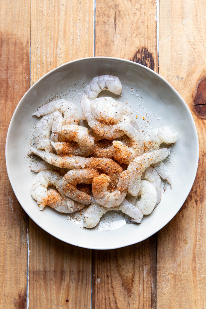 Shrimp in a bowl.