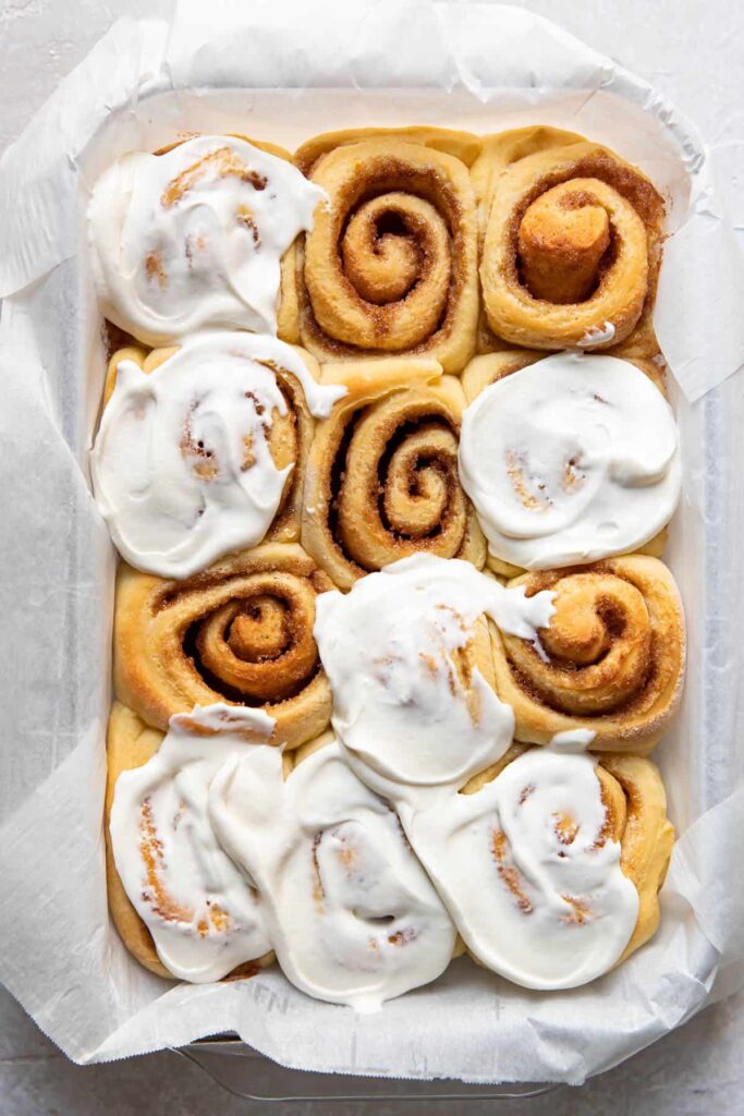 Orange Sweet Rolls With Cream Cheese Frosting - Modern Crumb