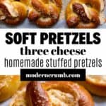 Cheese stuffed soft pretzels.