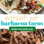 barbacoa tacos made in instant pot.