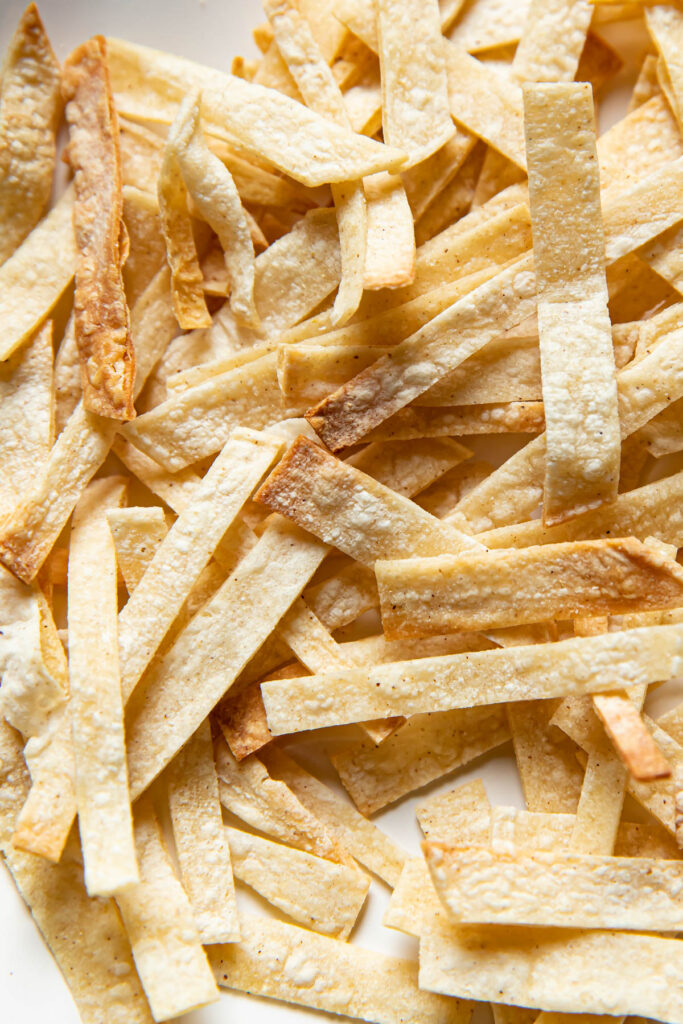 crispy tortilla strips.