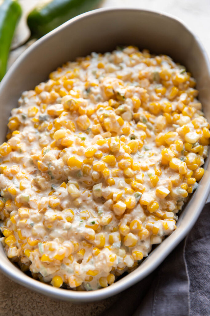 hot mexican street corn dip.