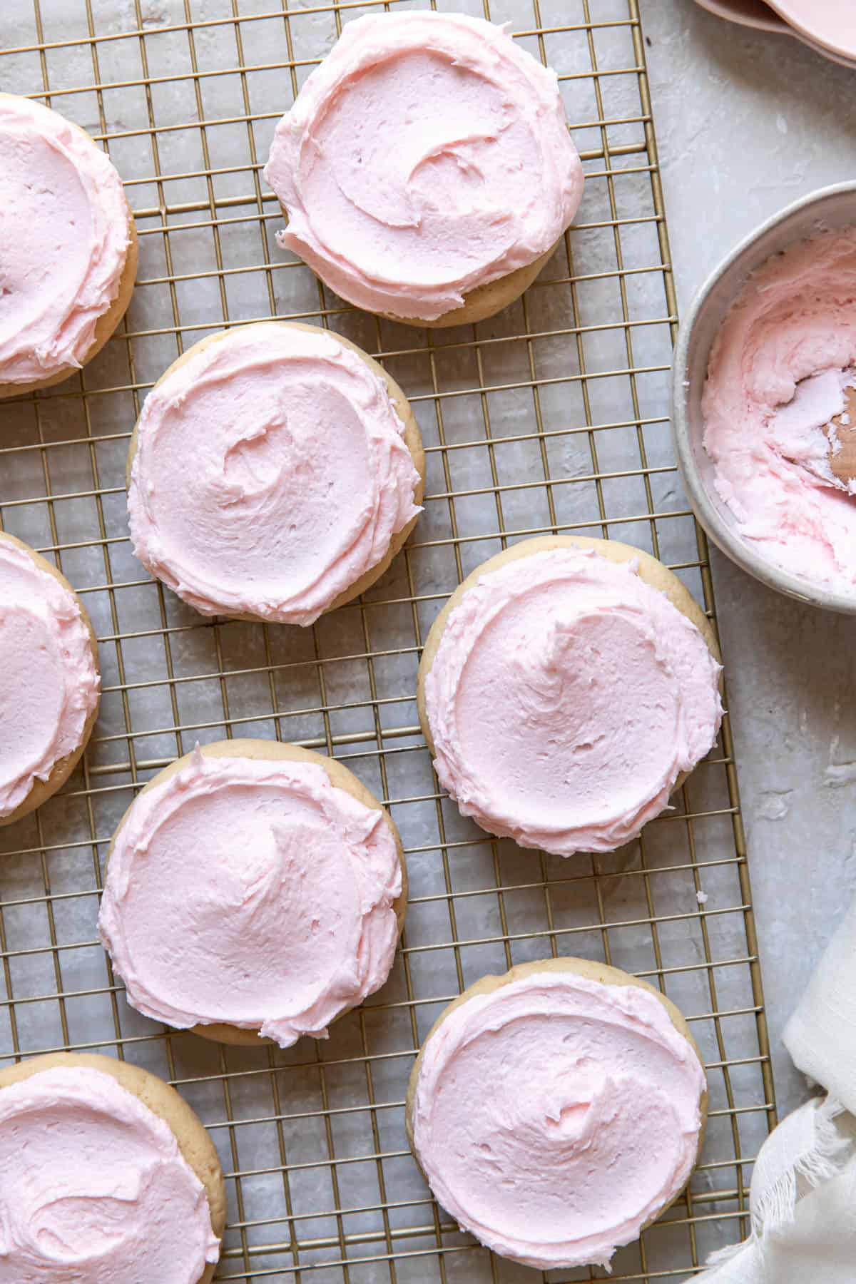 soft frosted sugar cookies.