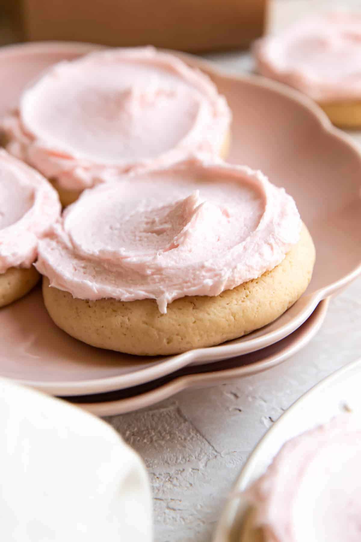 soft frosted sugar cookies.