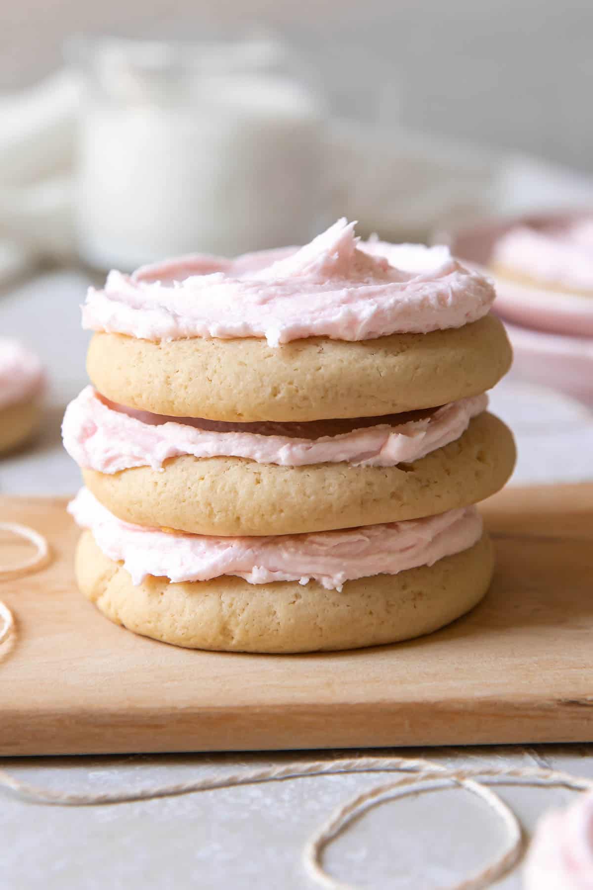 soft frosted sugar cookies.