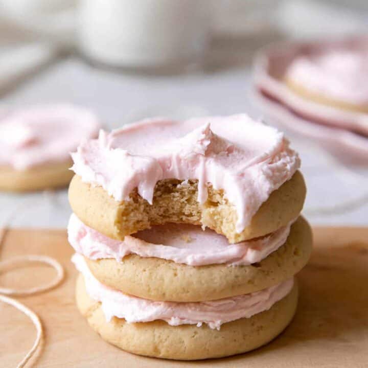 soft frosted sugar cookies.
