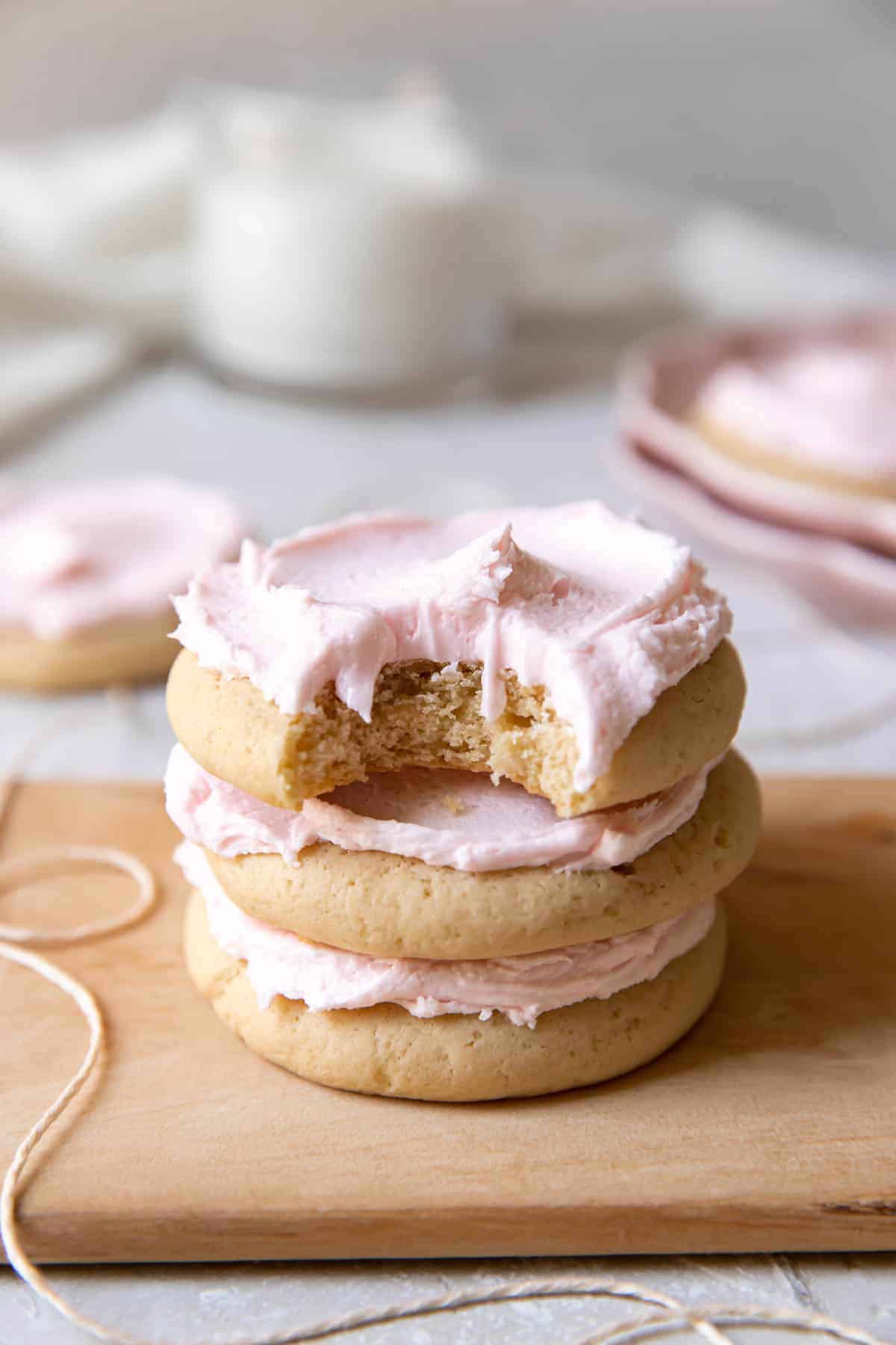 soft frosted sugar cookies.