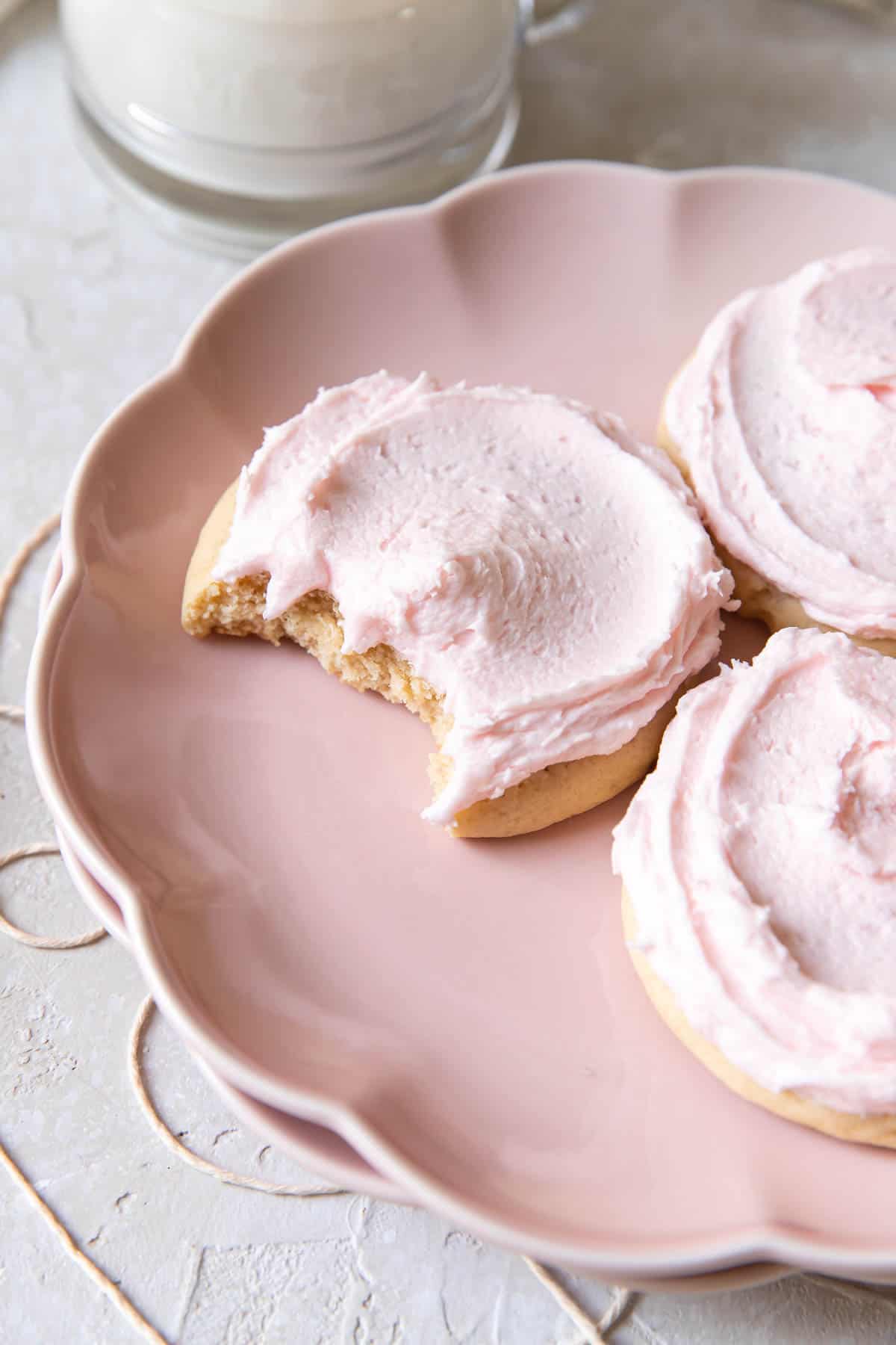 soft frosted sugar cookies.