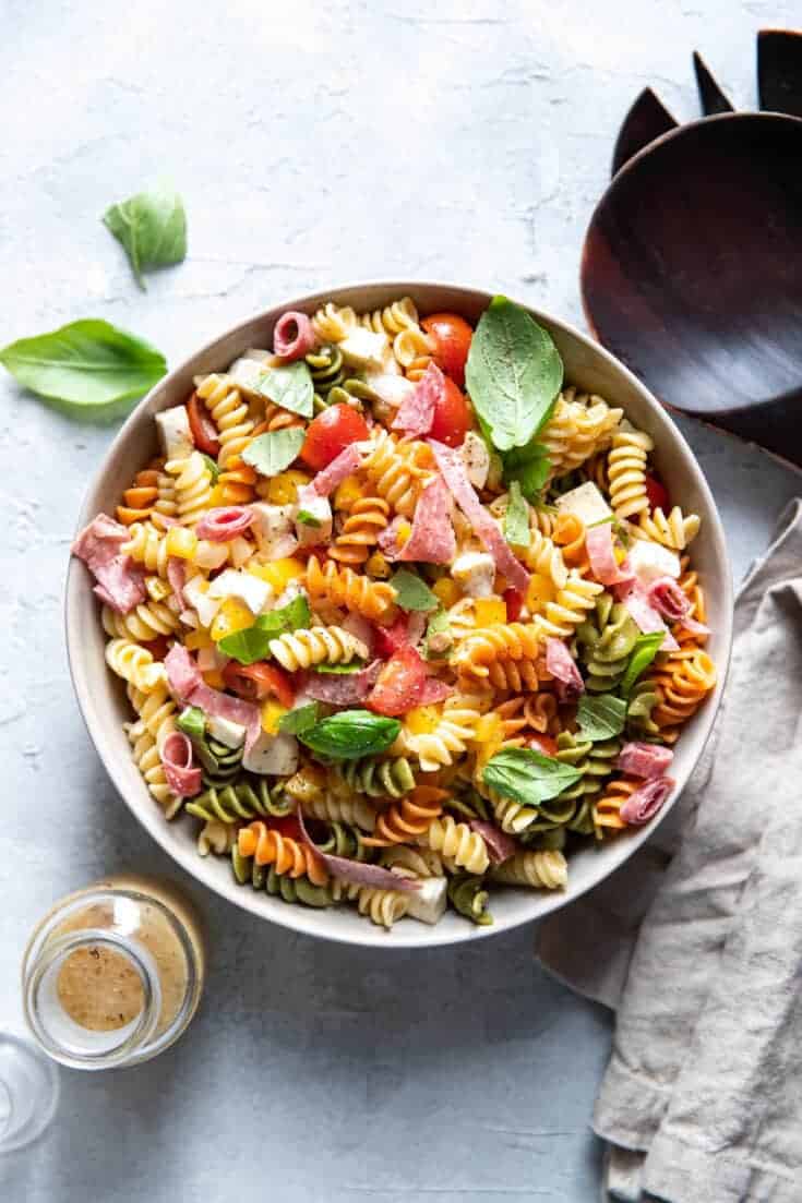 Quick Italian Pasta Salad With Salami - Modern Crumb