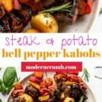steak potato bell pepper kabobs.