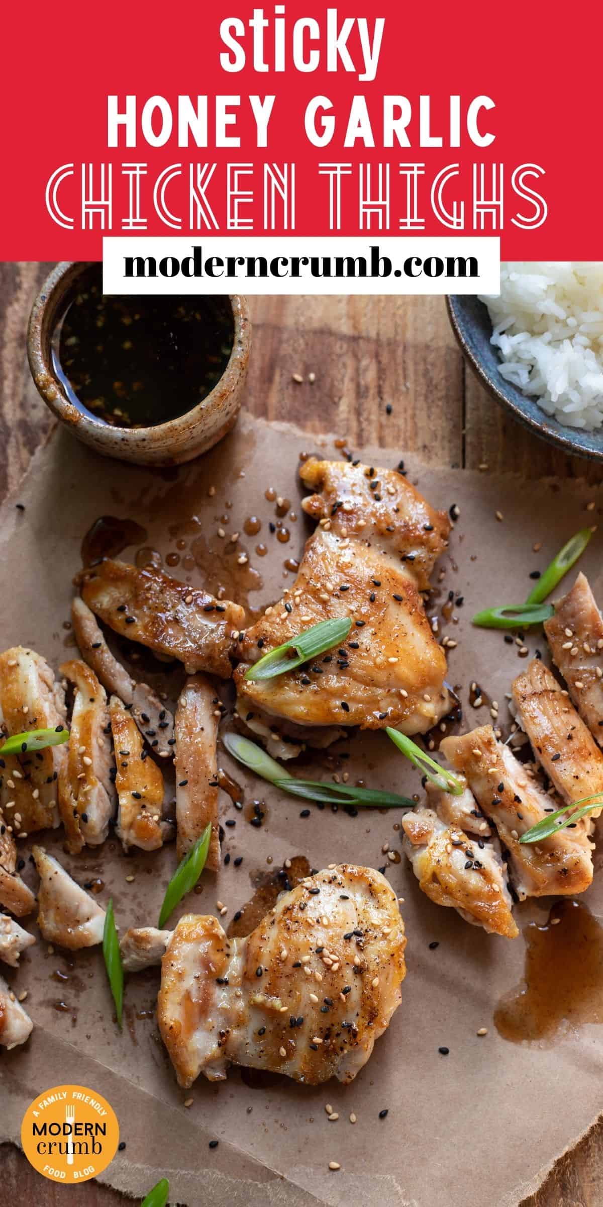 15 Minute Grilled Honey Garlic Chicken Thighs - Modern Crumb