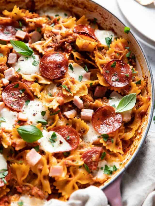 How To Make An Easy Weeknight 30 Min Pizza Pasta Bake