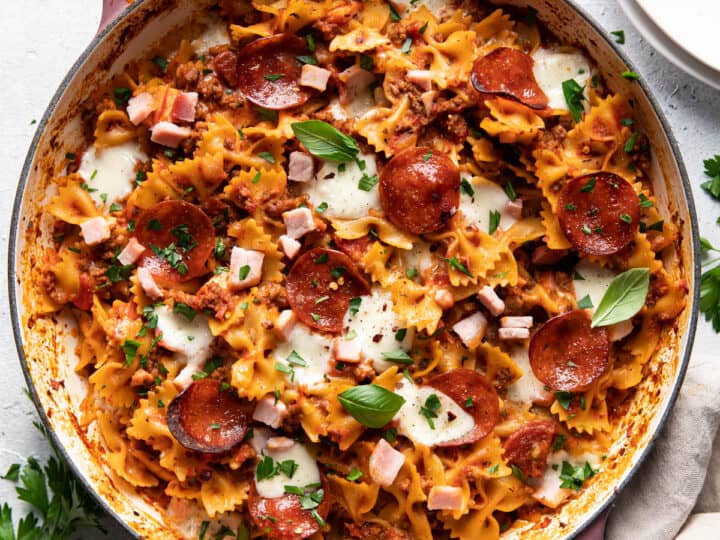 One Pot Meat Lovers Pasta Bake (30 Minute) - Modern