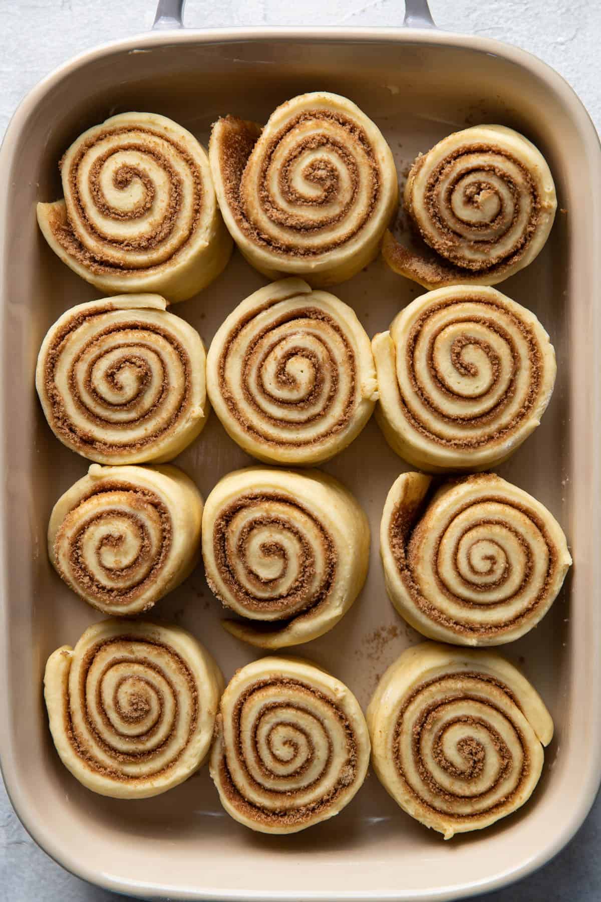 overnight cinnamon rolls before going in the fridge.