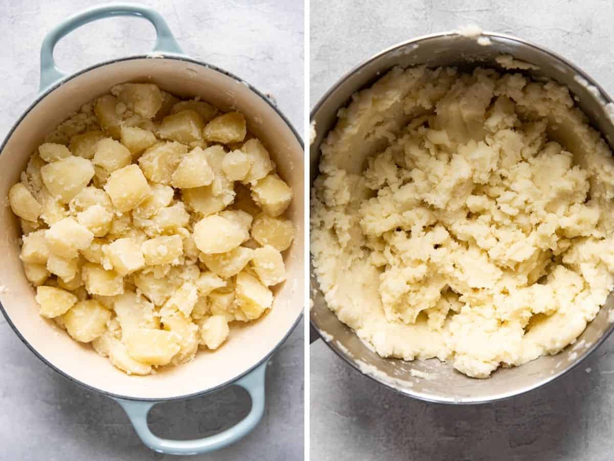 mashed potatoes while making.