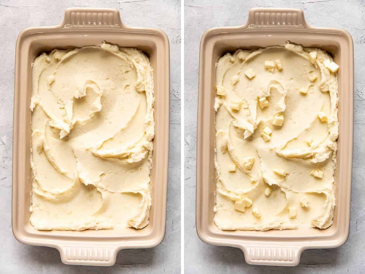 mashed potatoes before baking in the oven.