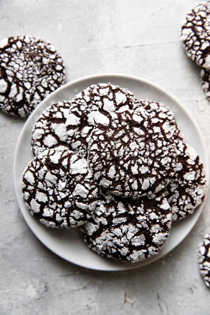 Chocolate Crinkle Cookies - Modern Crumb