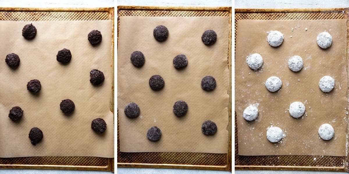 chocolate crinkle cookie steps to prepare.