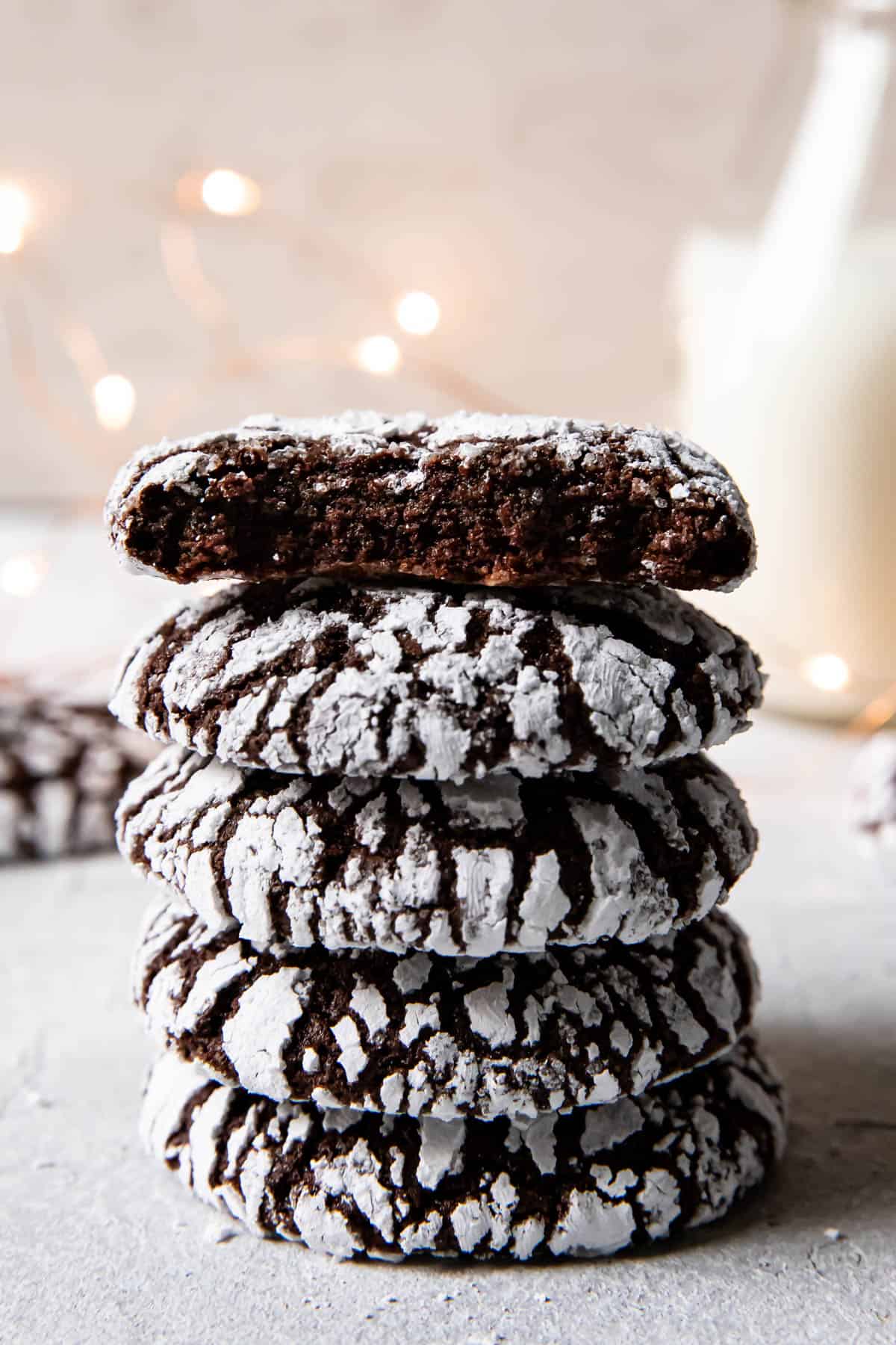 chocolate crinkle cookies.
