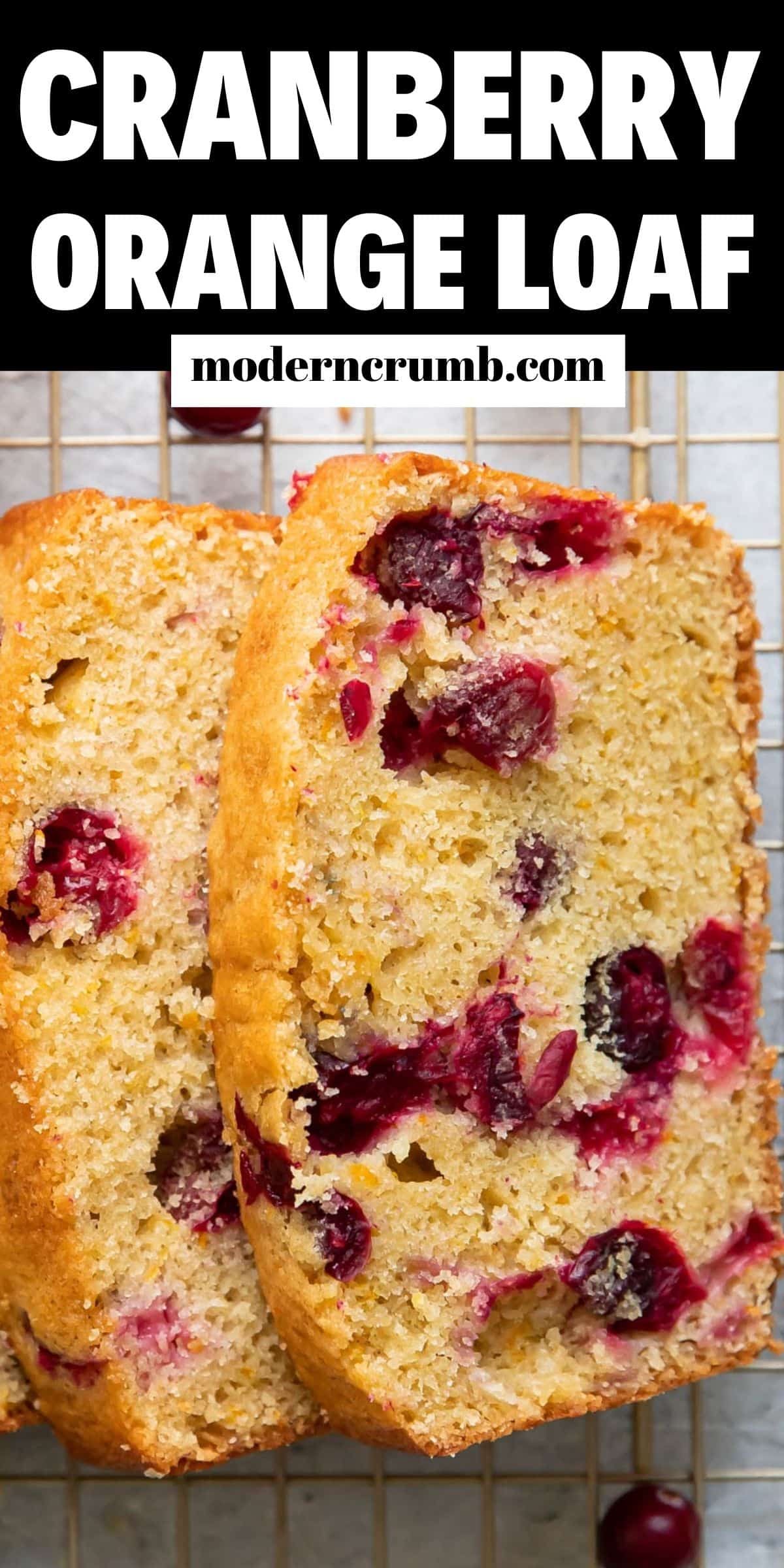 Cranberry Orange Loaf Cake - Modern Crumb