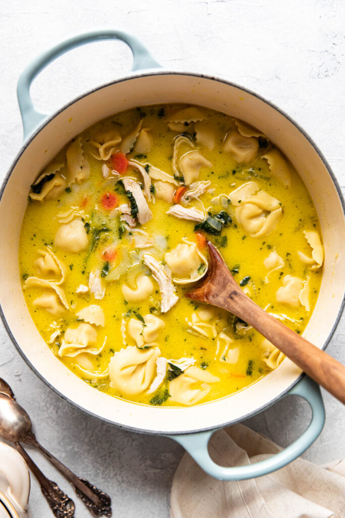 Creamy Chicken Tortellini Soup Modern Crumb