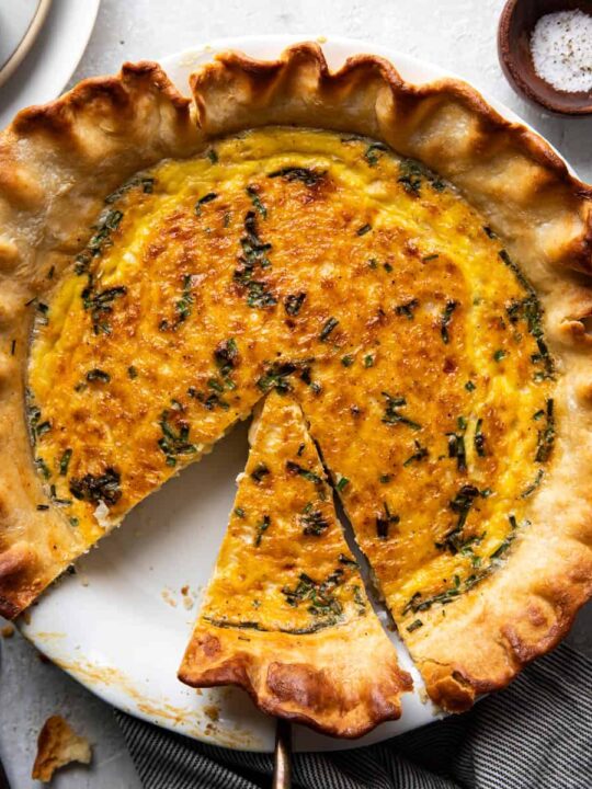 Potato, Bacon and Green Onion Quiche - Modern Crumb