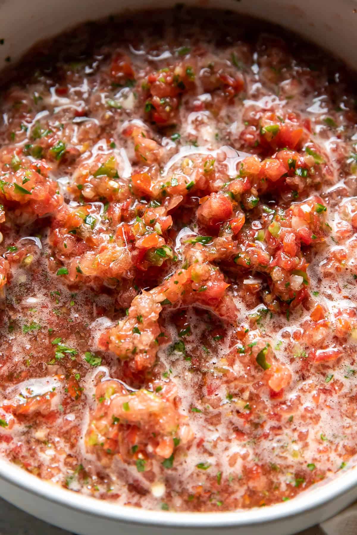 salsa fresca in a bowl.