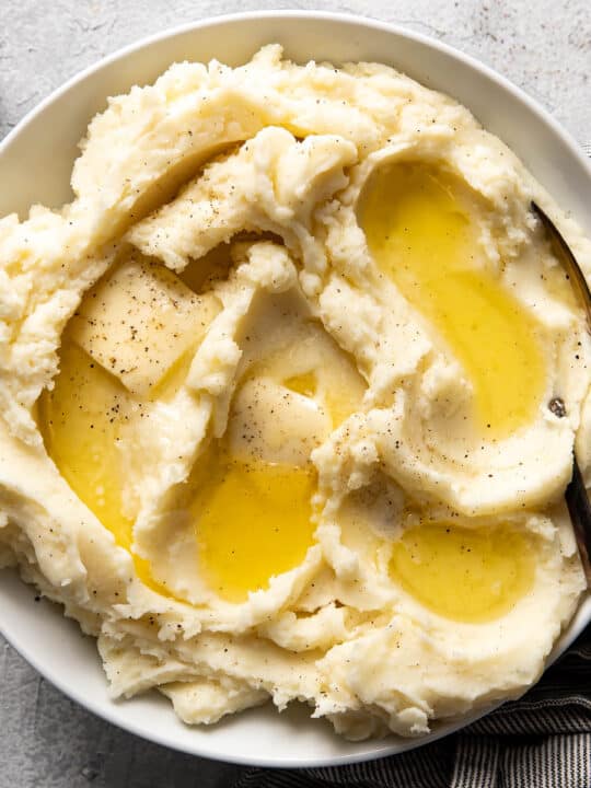 The Best Creamiest Baked Mashed Potatoes - Modern Crumb