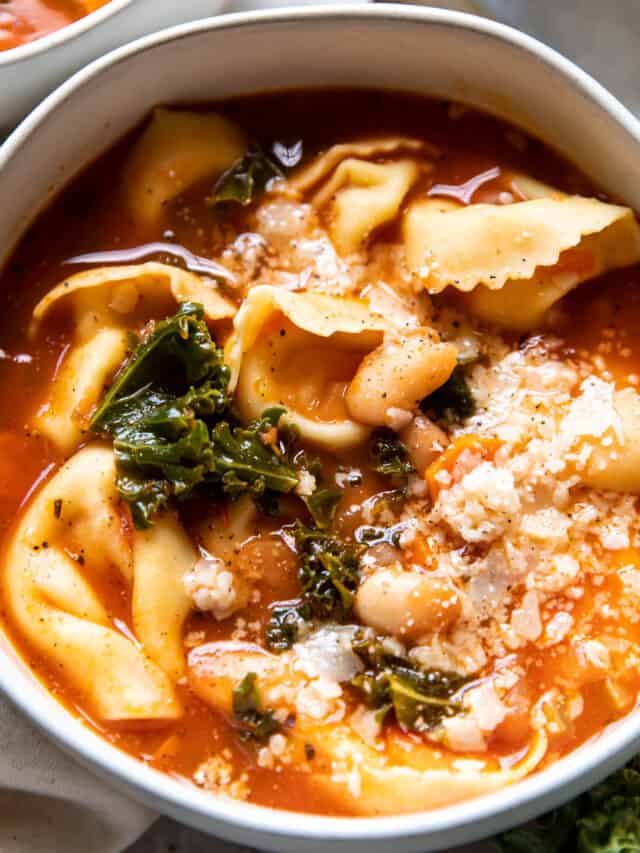 Creamy Tomato Tortellini Soup - Modern Crumb