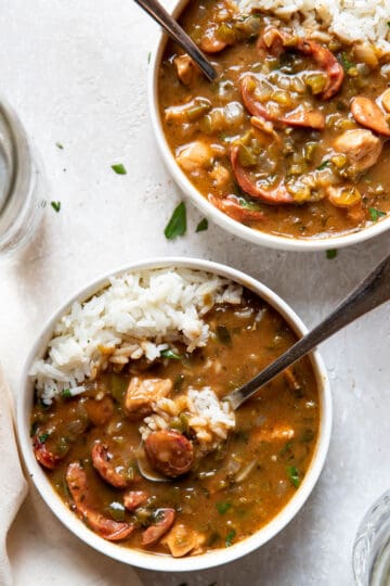 Chicken and Andouille Sausage Gumbo - Modern Crumb