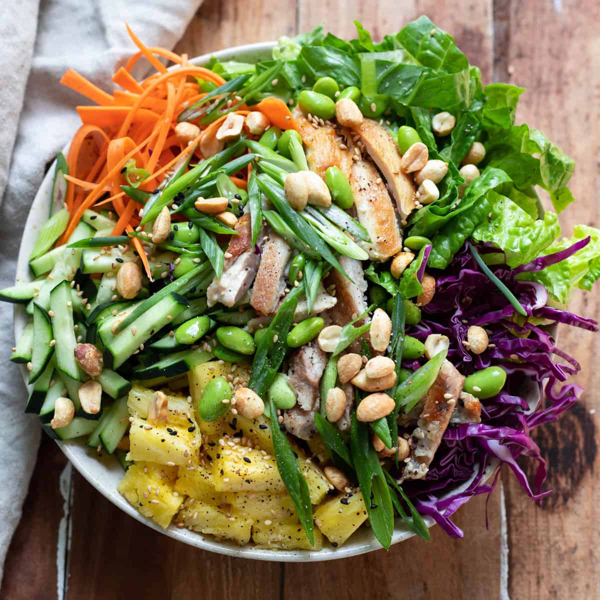 Easy and Healthy Asian Chicken Salad - Modern Crumb